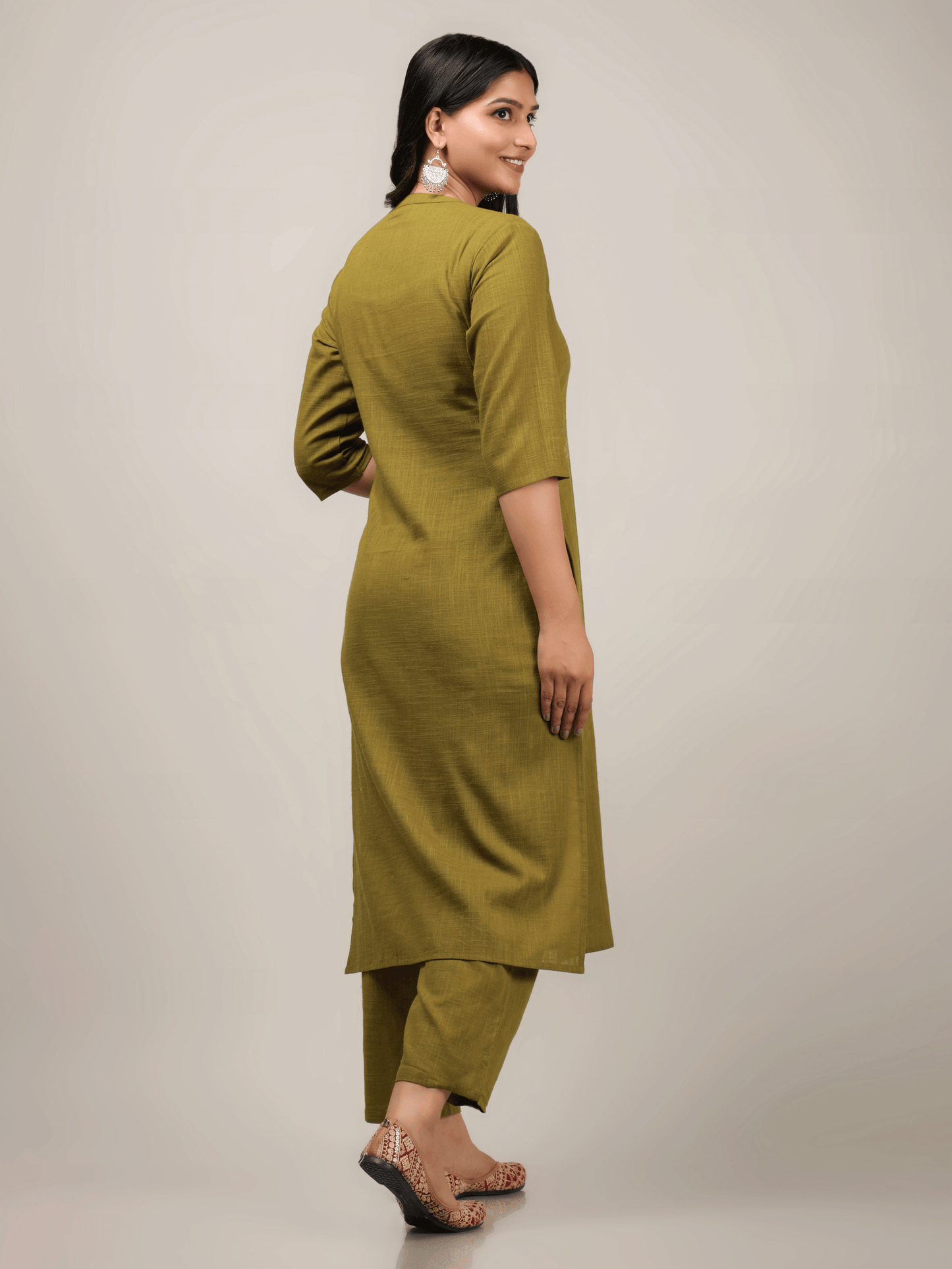 Khadi Cotton Solid Kurta