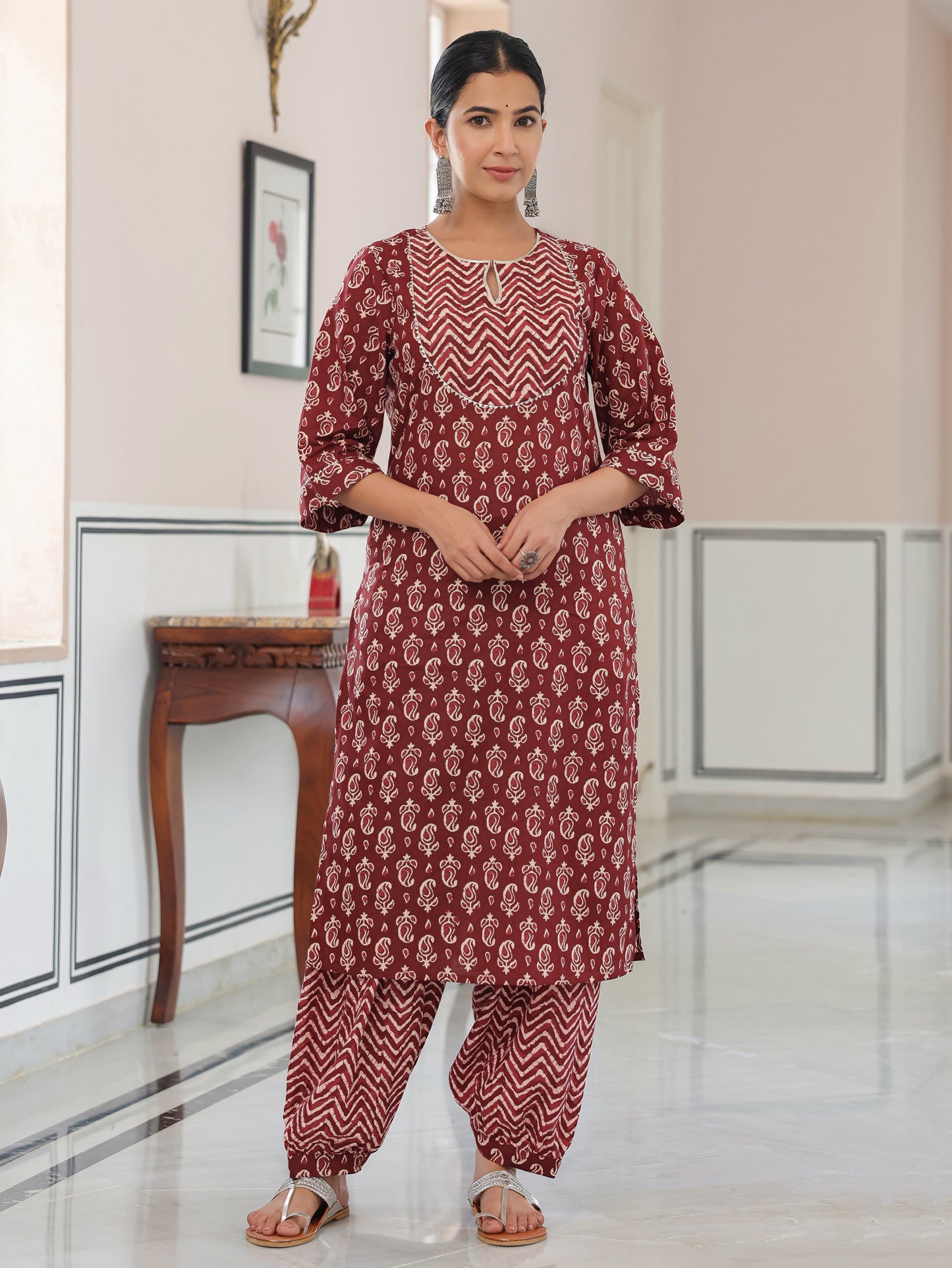 Soft Cotton Block Kurta