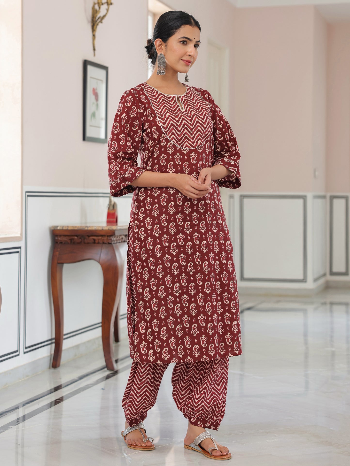 Soft Cotton Block Kurta