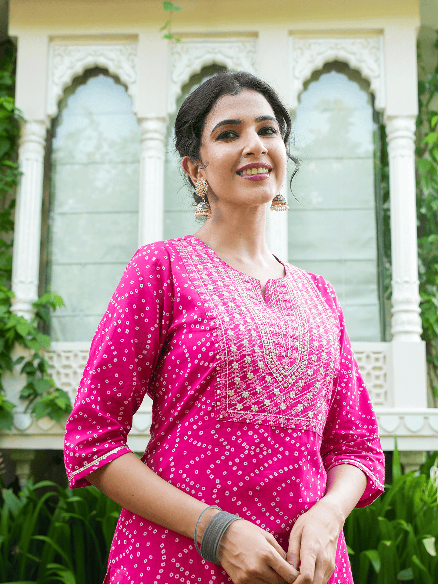 Soft Cotton Bandhani Kurta