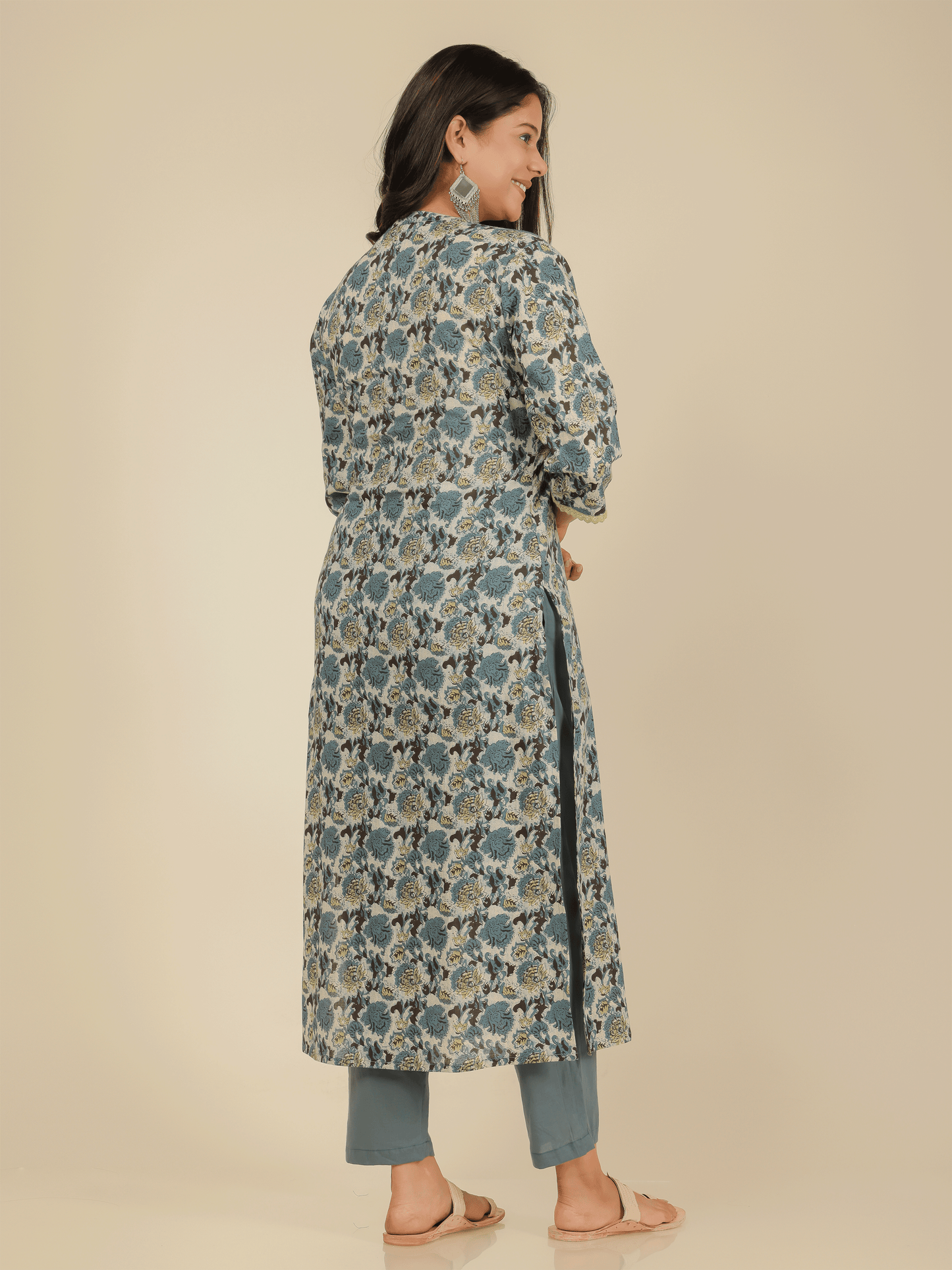 Soft Cotton Floral Kurta