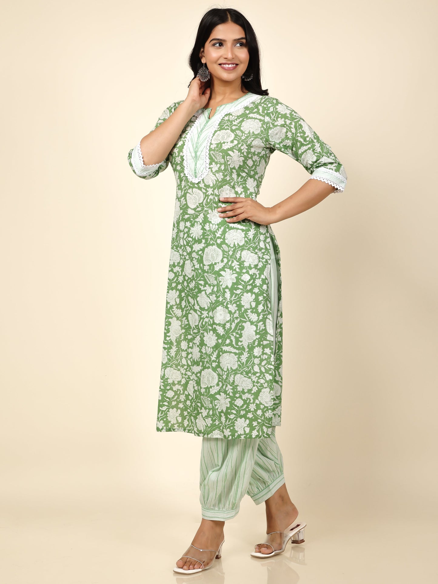 Soft Cotton Floral Kurta