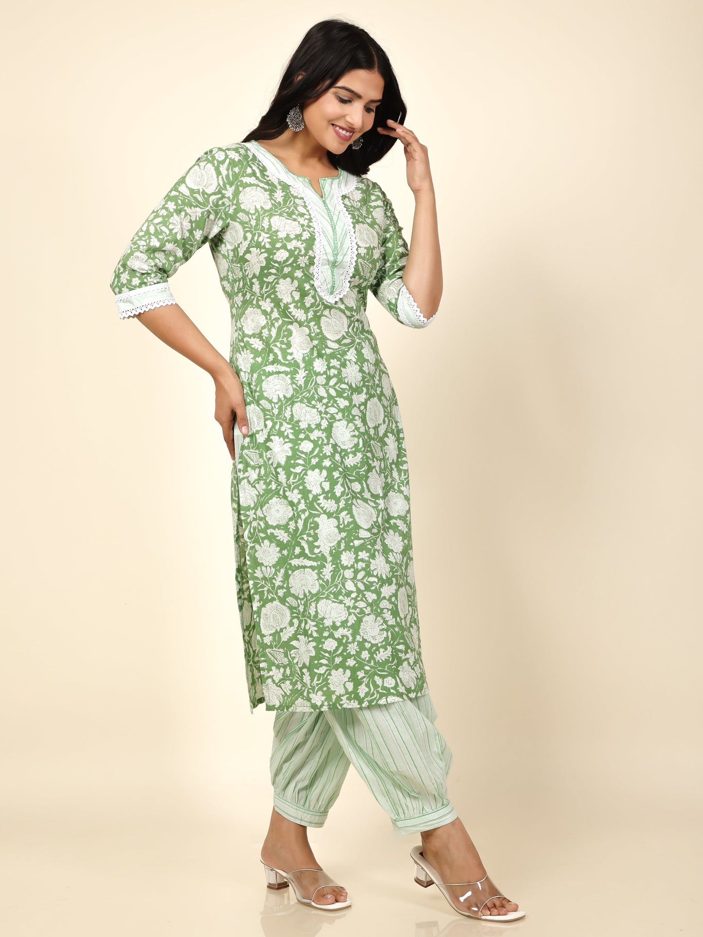 Soft Cotton Floral Kurta