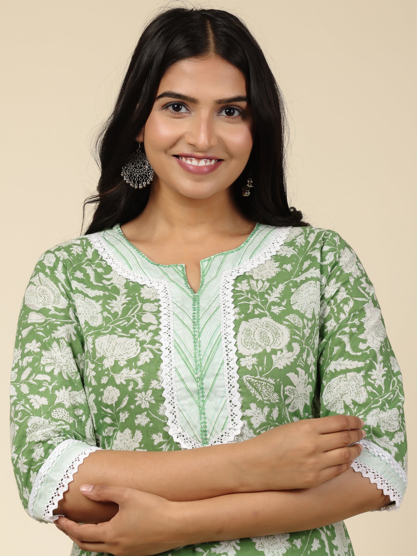 Soft Cotton Floral Kurta