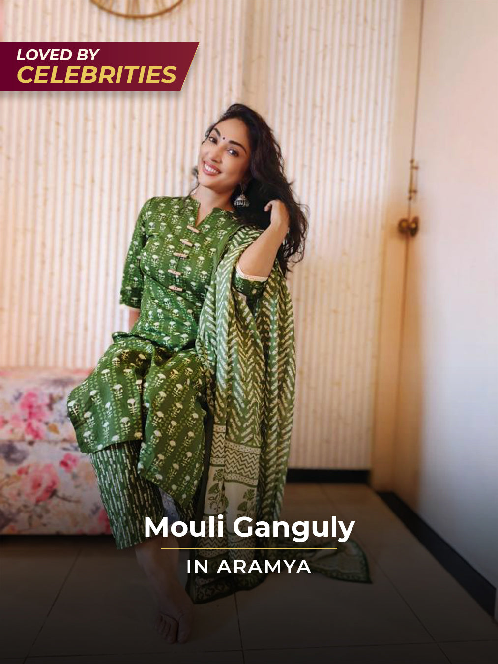 Soft Cotton Floral Straight Green Kurta