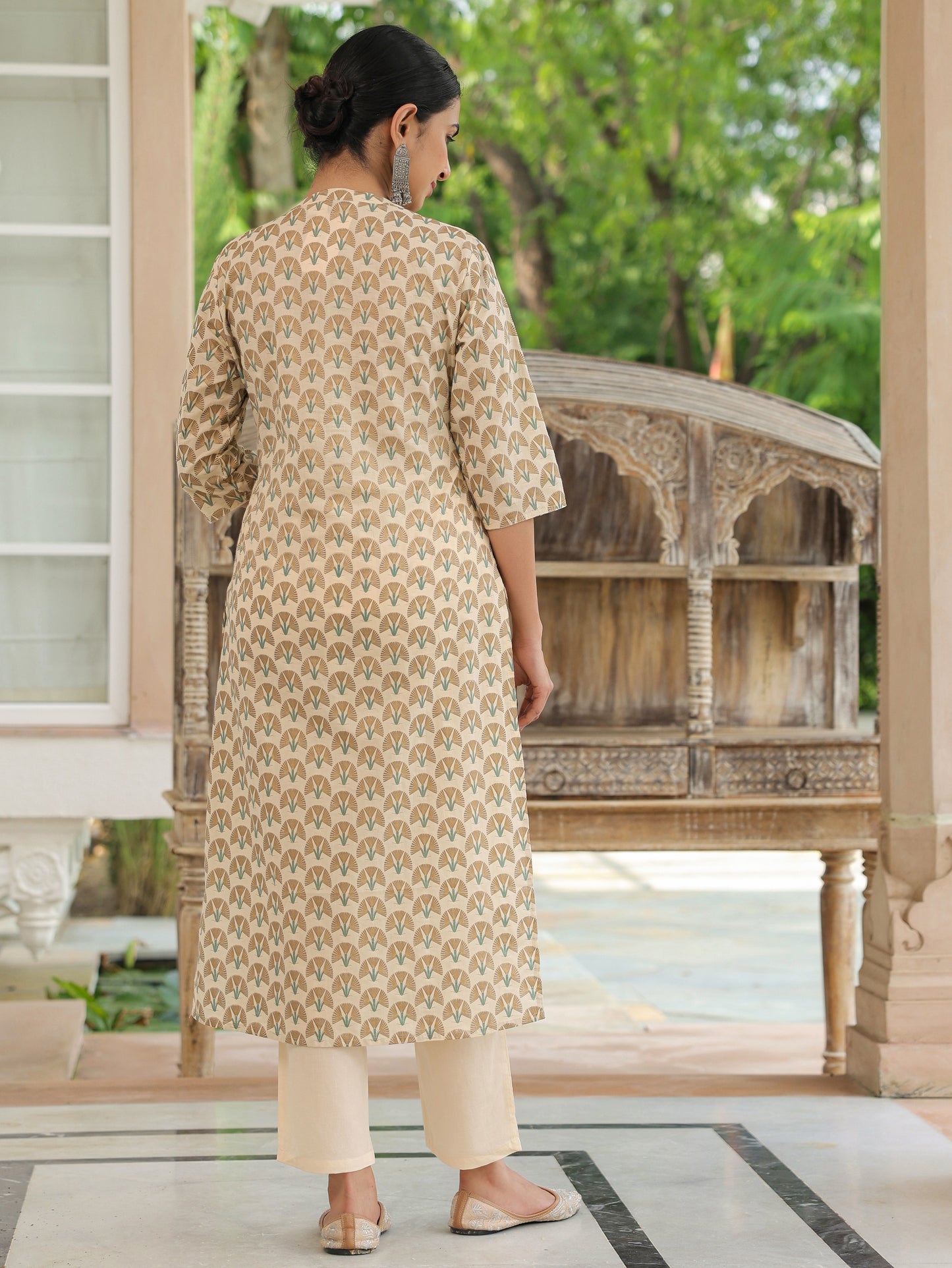 Soft Cotton Floral Kurta