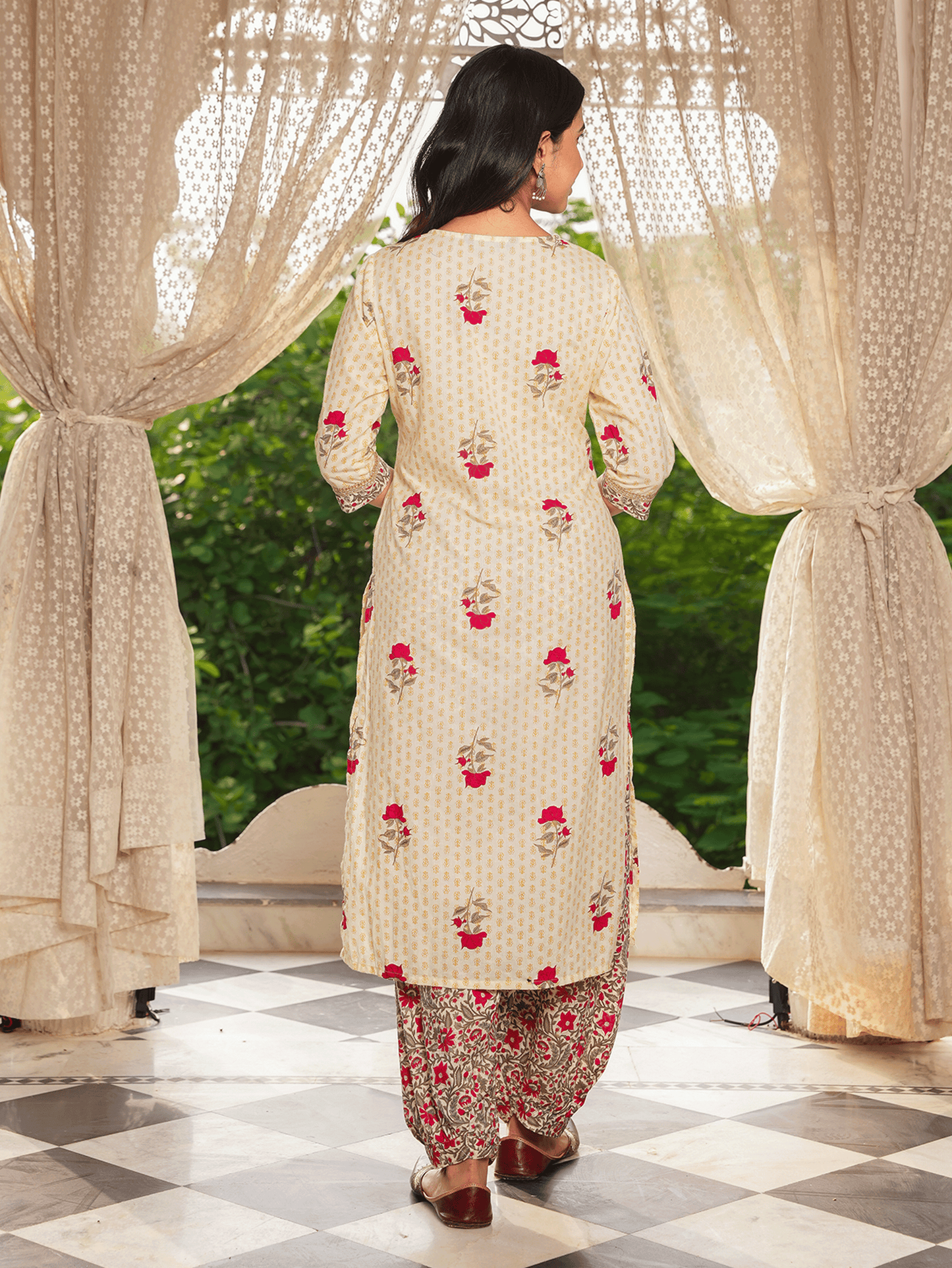 Soft Cotton Floral Kurta