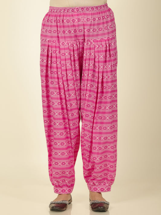 Soft Cotton Striped Pink Salwar