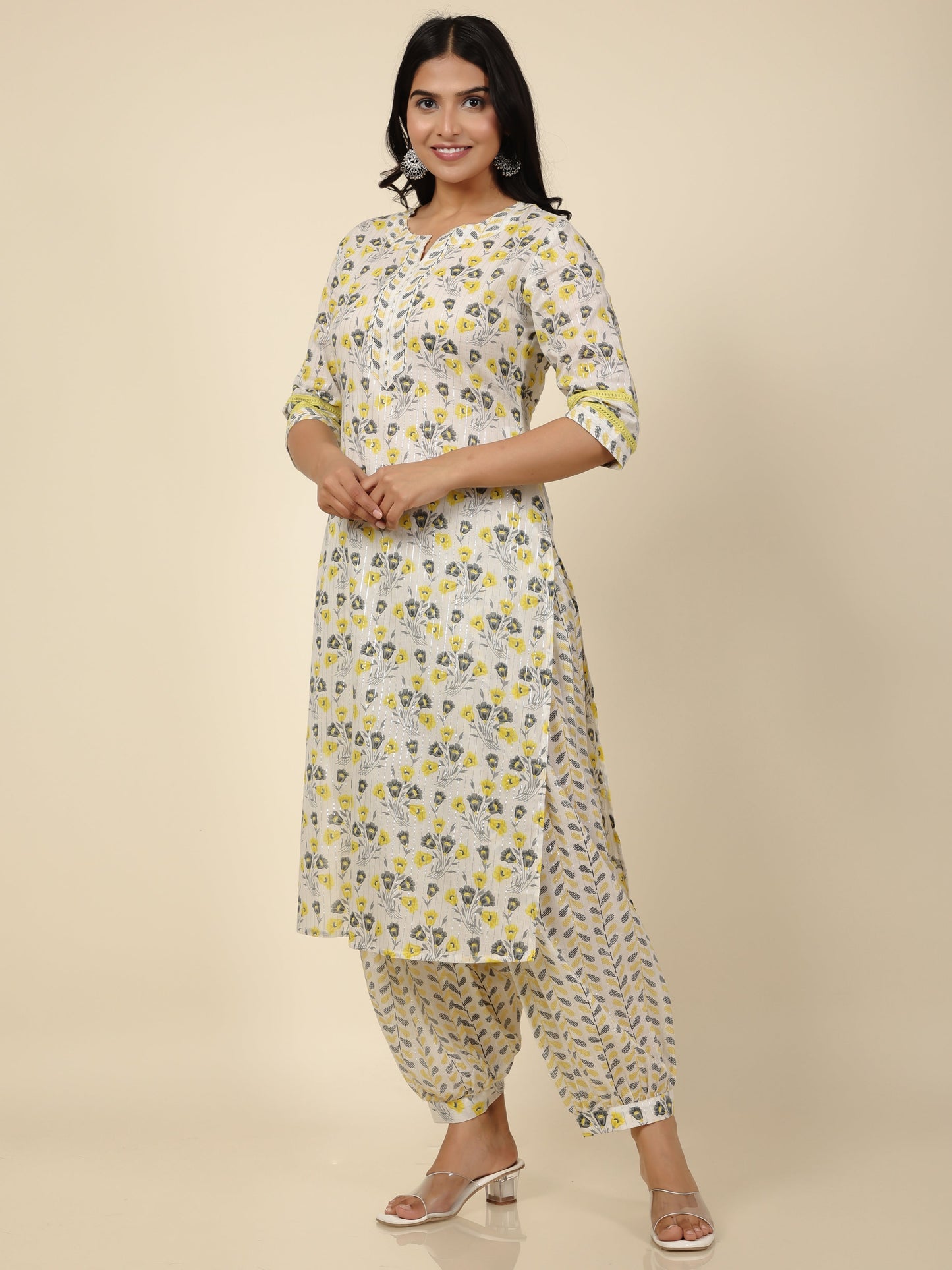 Soft Cotton Floral Kurta