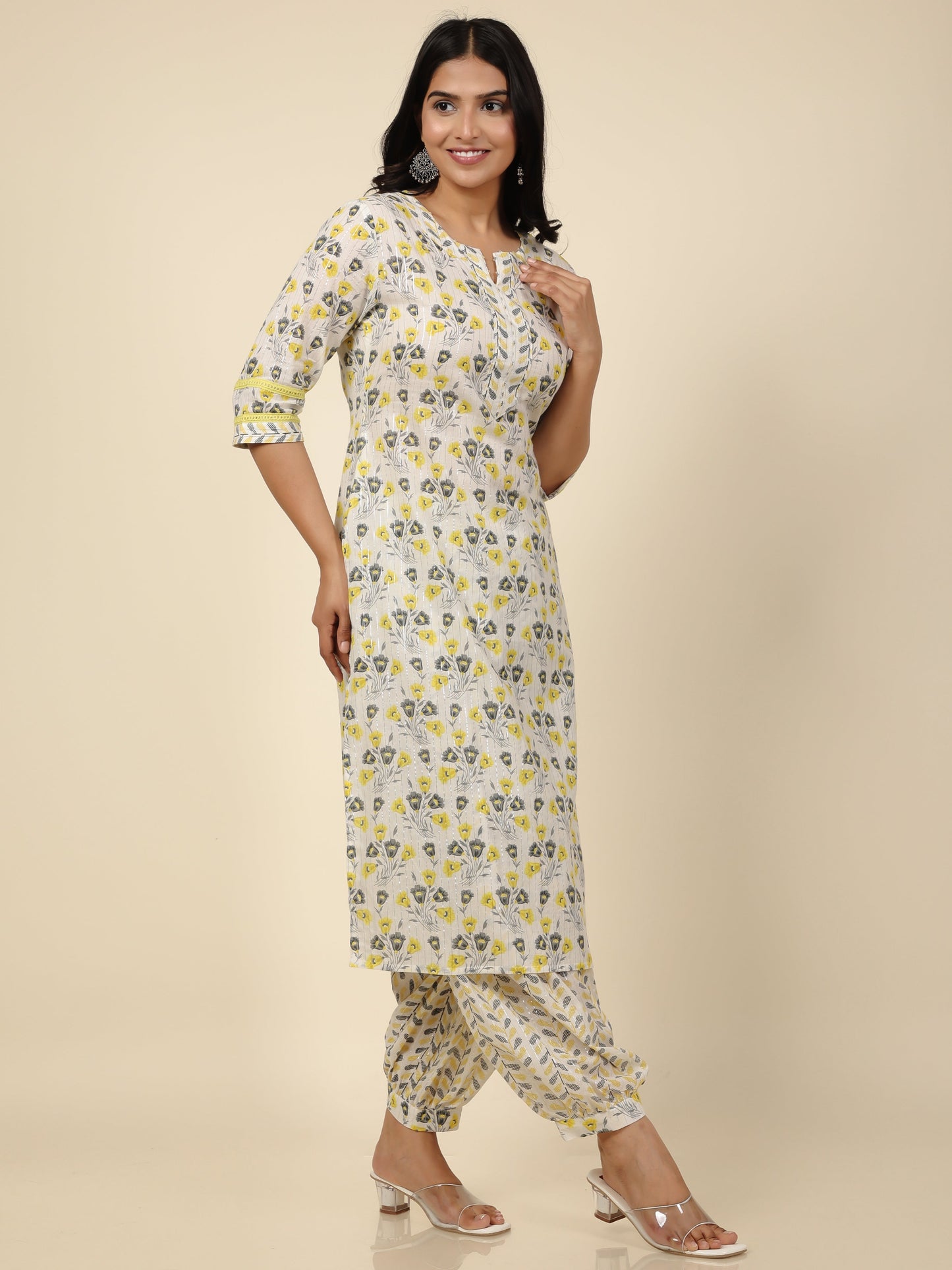 Soft Cotton Floral Kurta