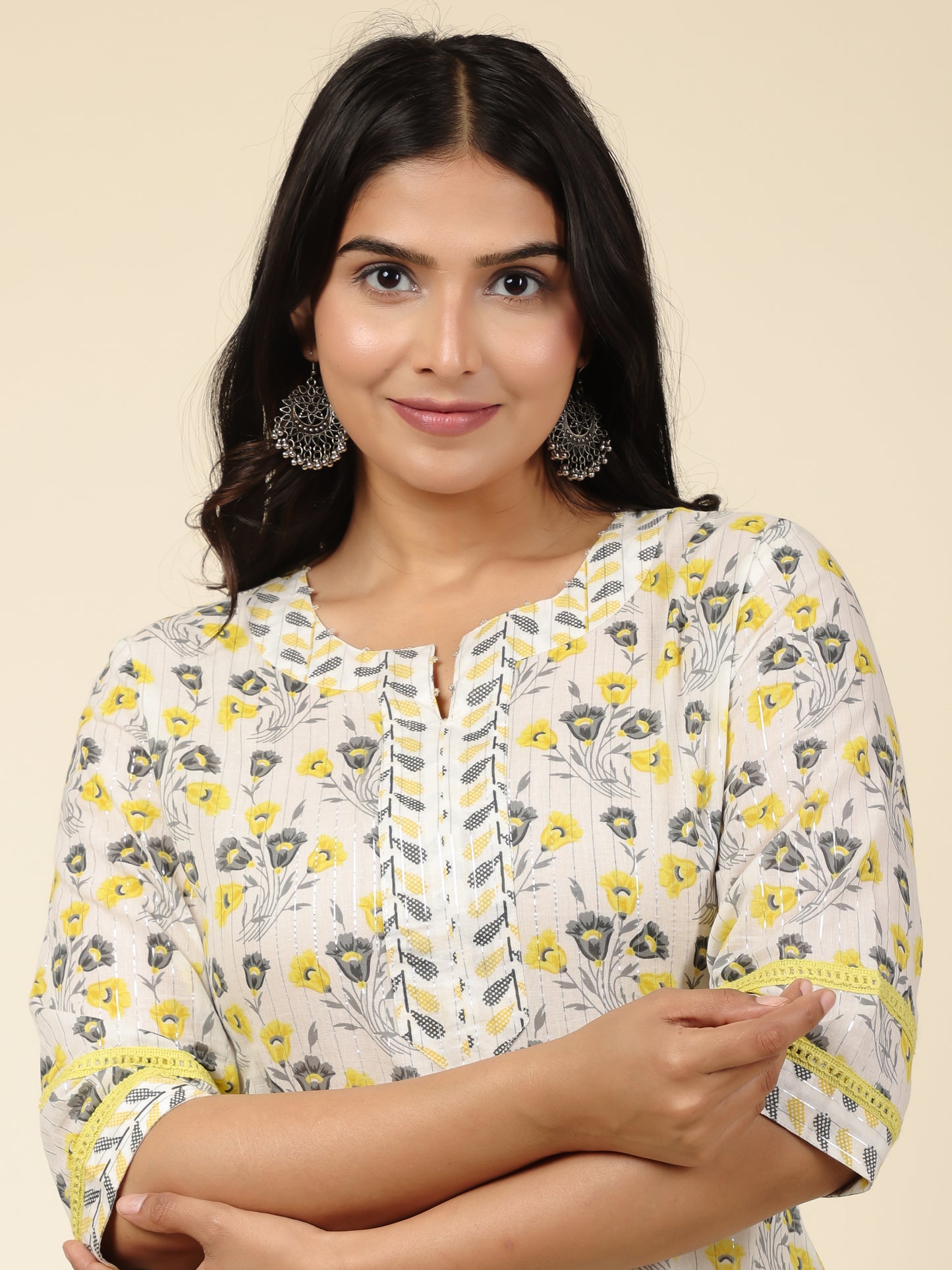 Soft Cotton Floral Kurta