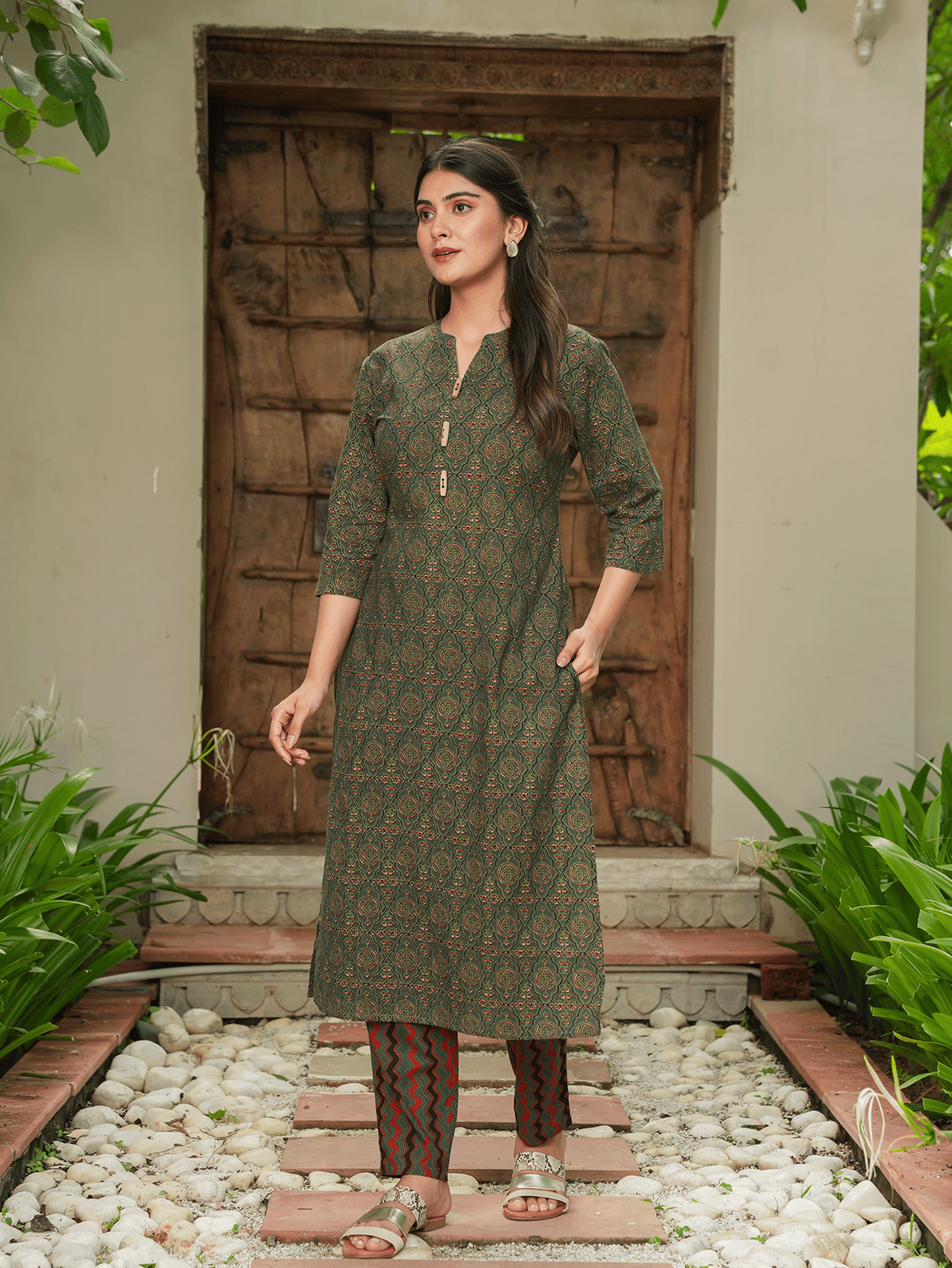 Soft Cotton Ajrakh Kurta