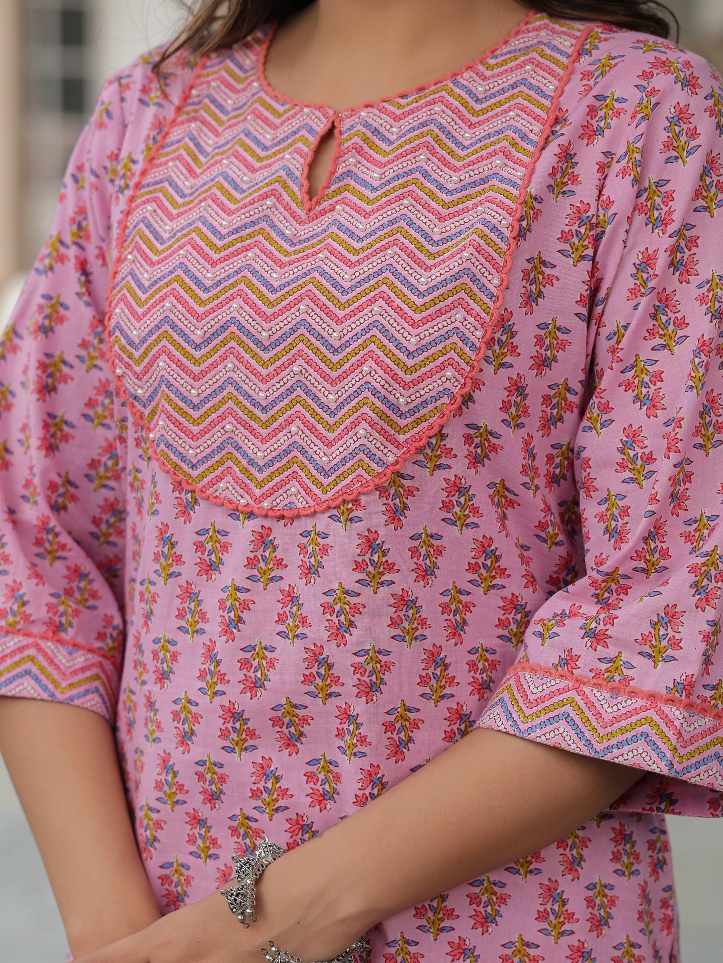 Soft Cotton Floral Kurta