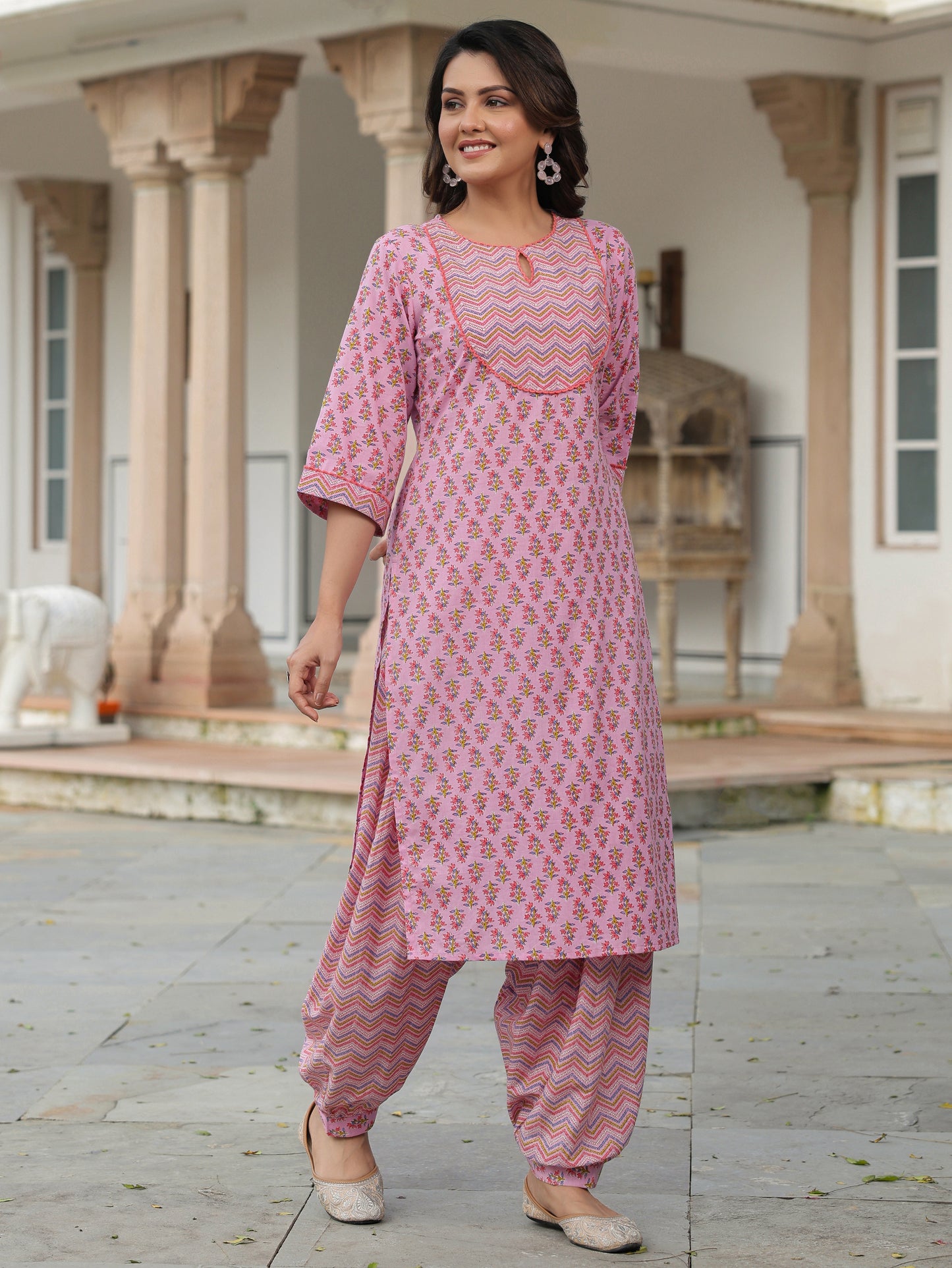 Soft Cotton Floral Kurta