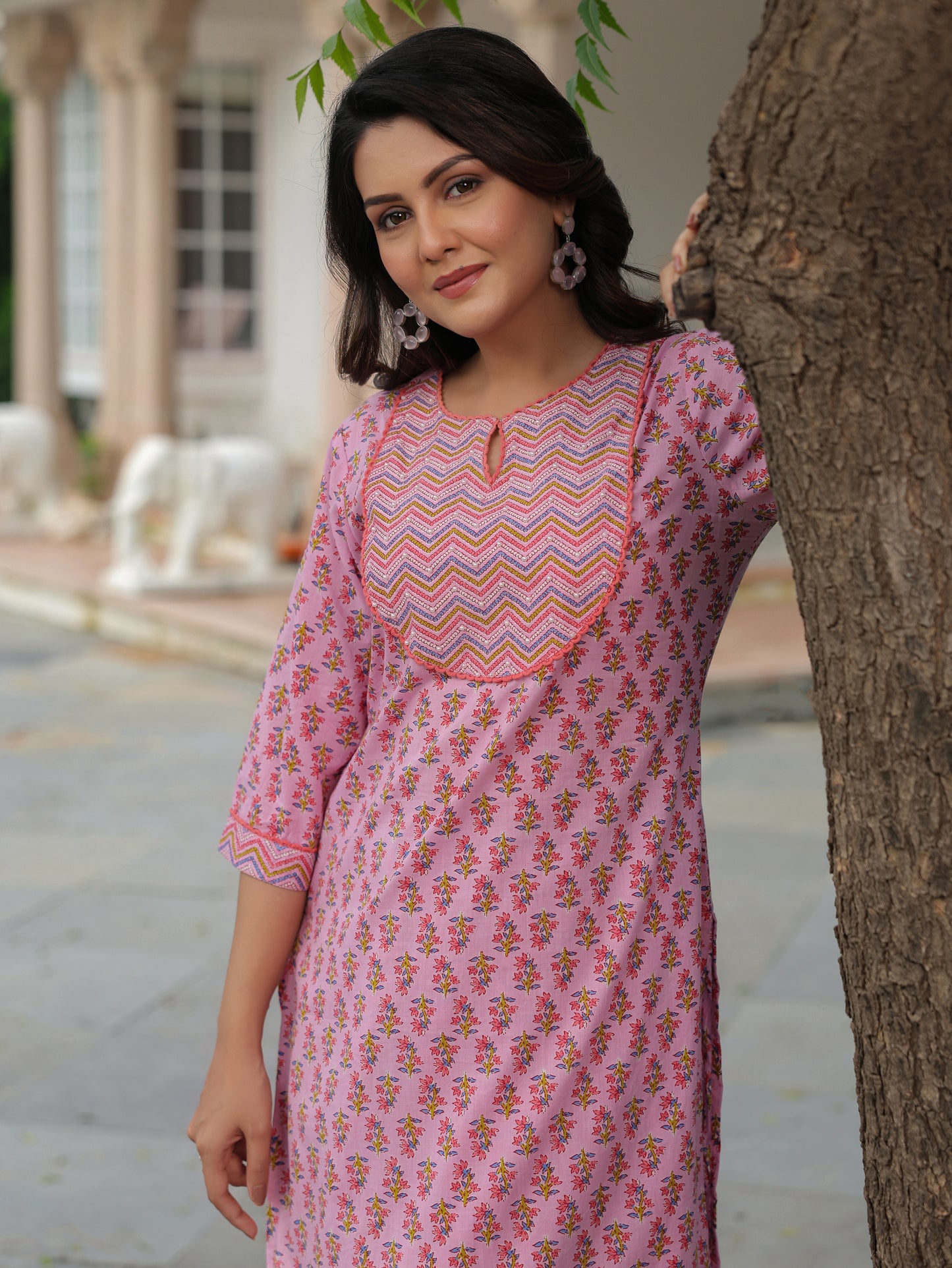 Soft Cotton Floral Kurta