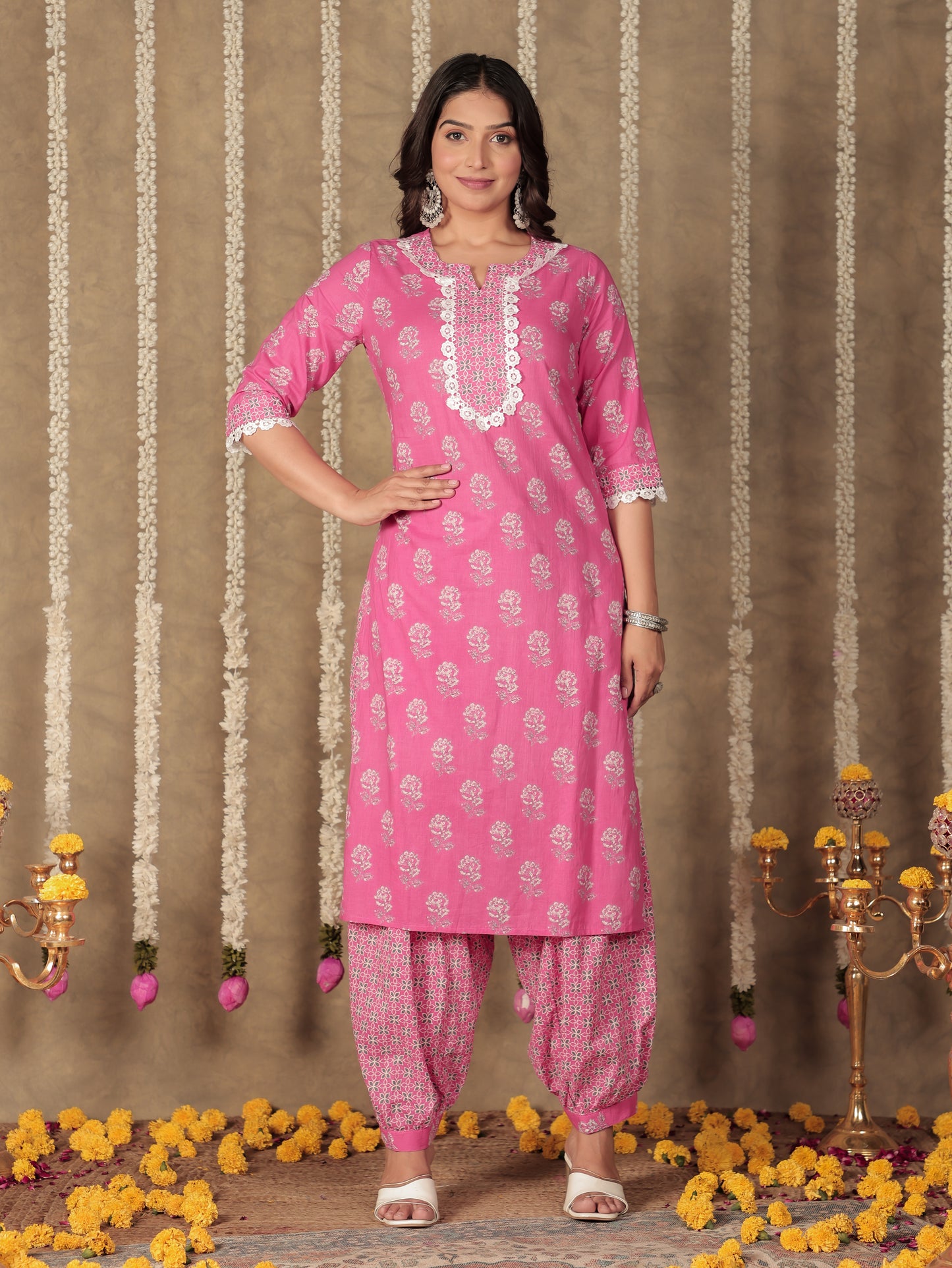 Soft Cotton Floral Kurta