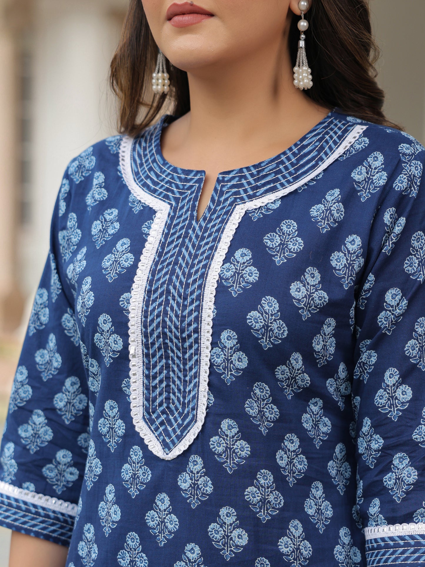 Soft Cotton Floral Kurta