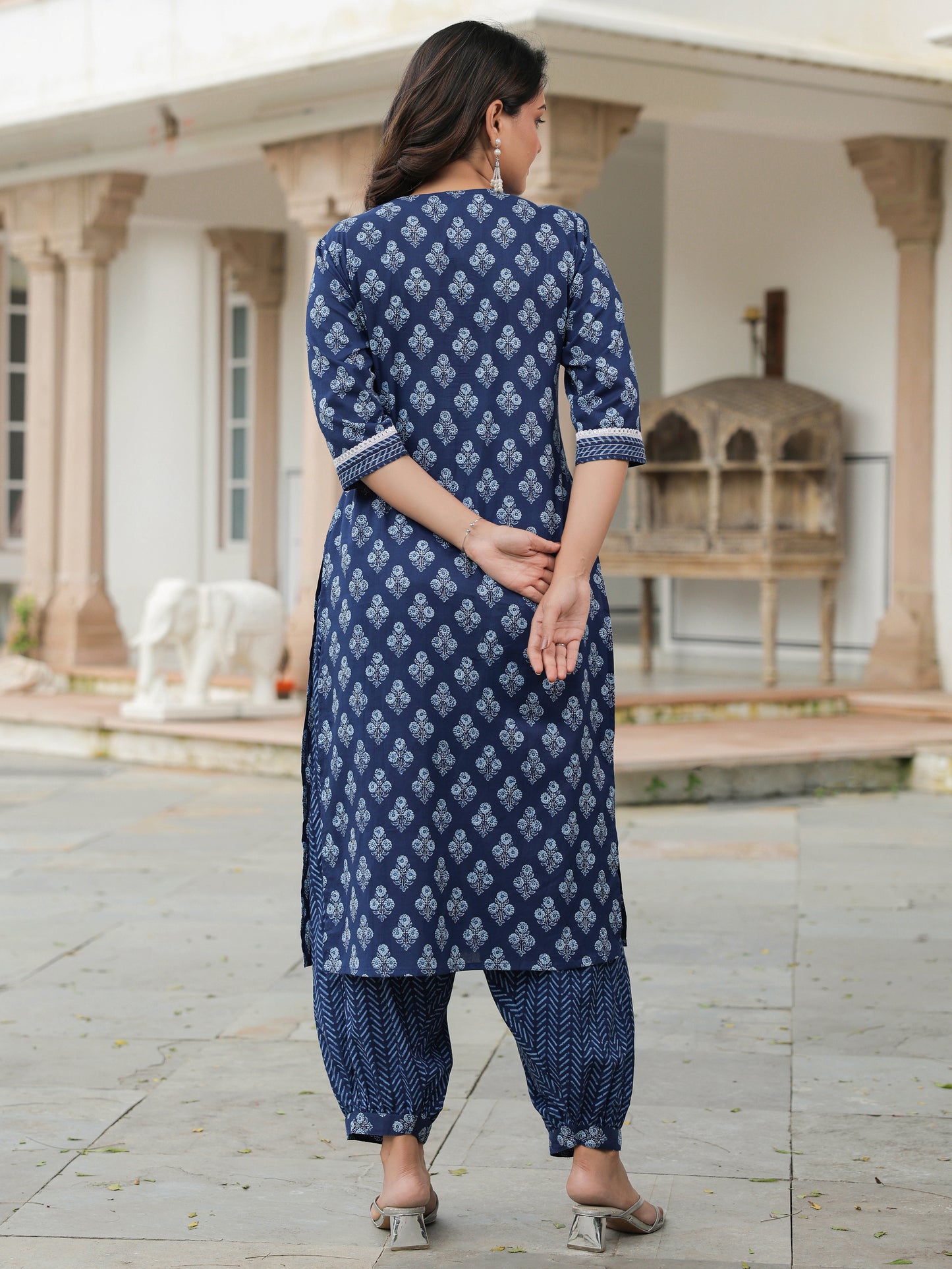 Soft Cotton Floral Kurta