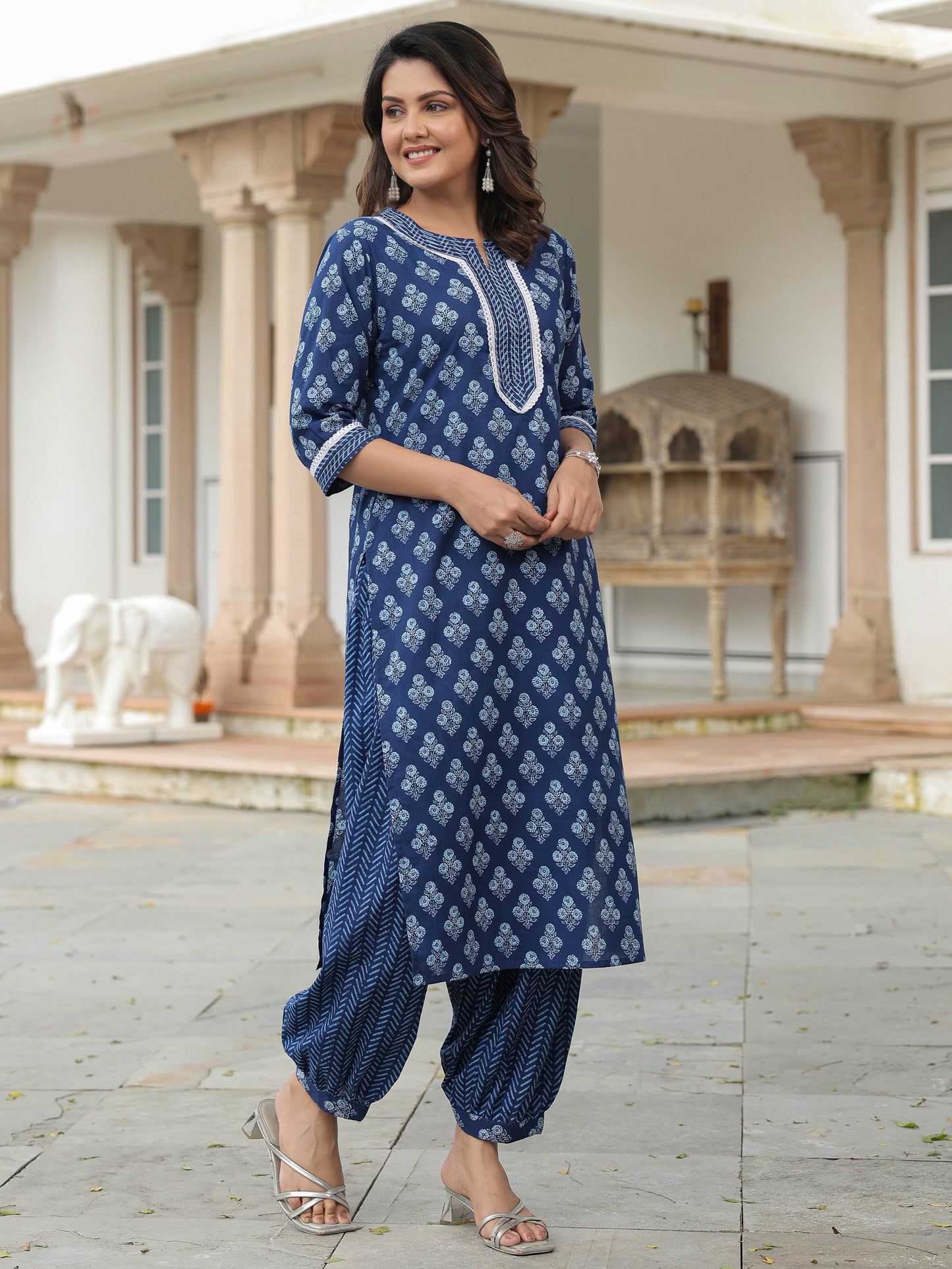 Soft Cotton Floral Kurta