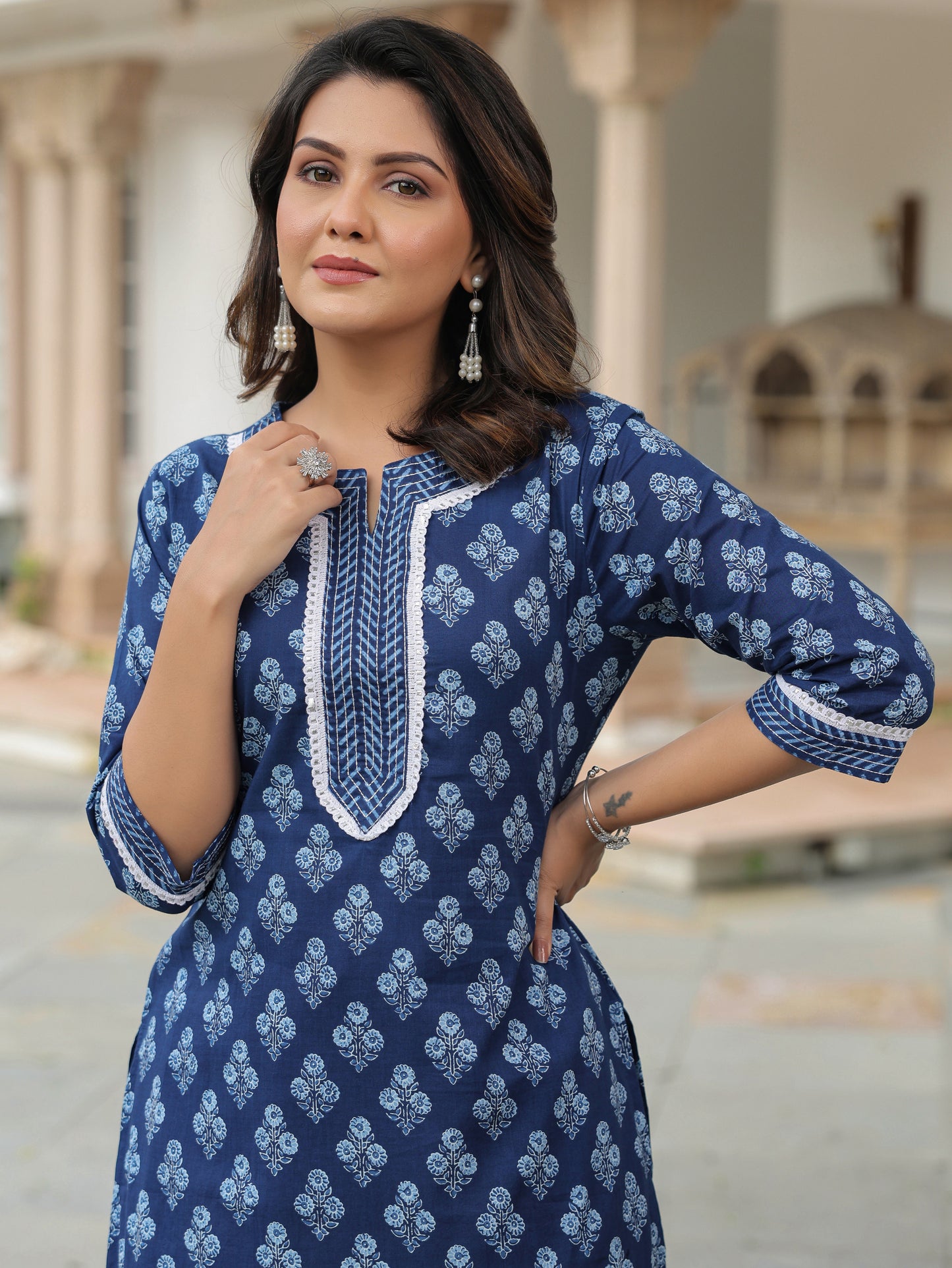 Soft Cotton Floral Kurta