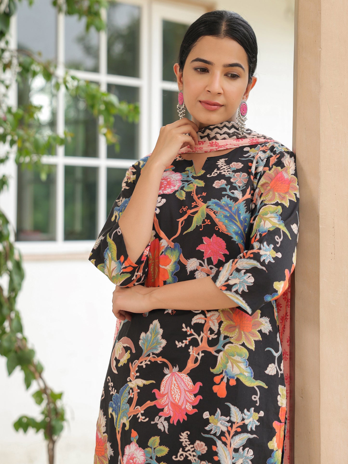 Soft Cotton Floral Kurta