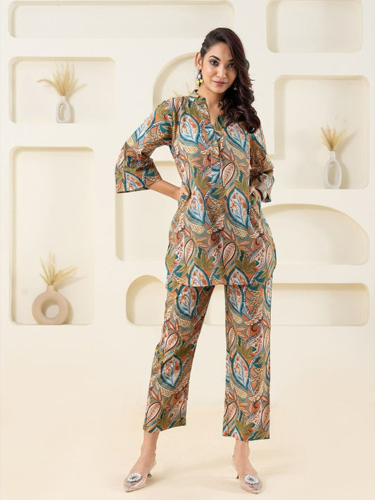 GULABOSITABO Women Floral Printed Cotton Co-Ords