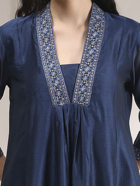 Biba Women Ethnic Motifs Embroidered Regular A-Line Kurta with Palazzos & With Dupatta