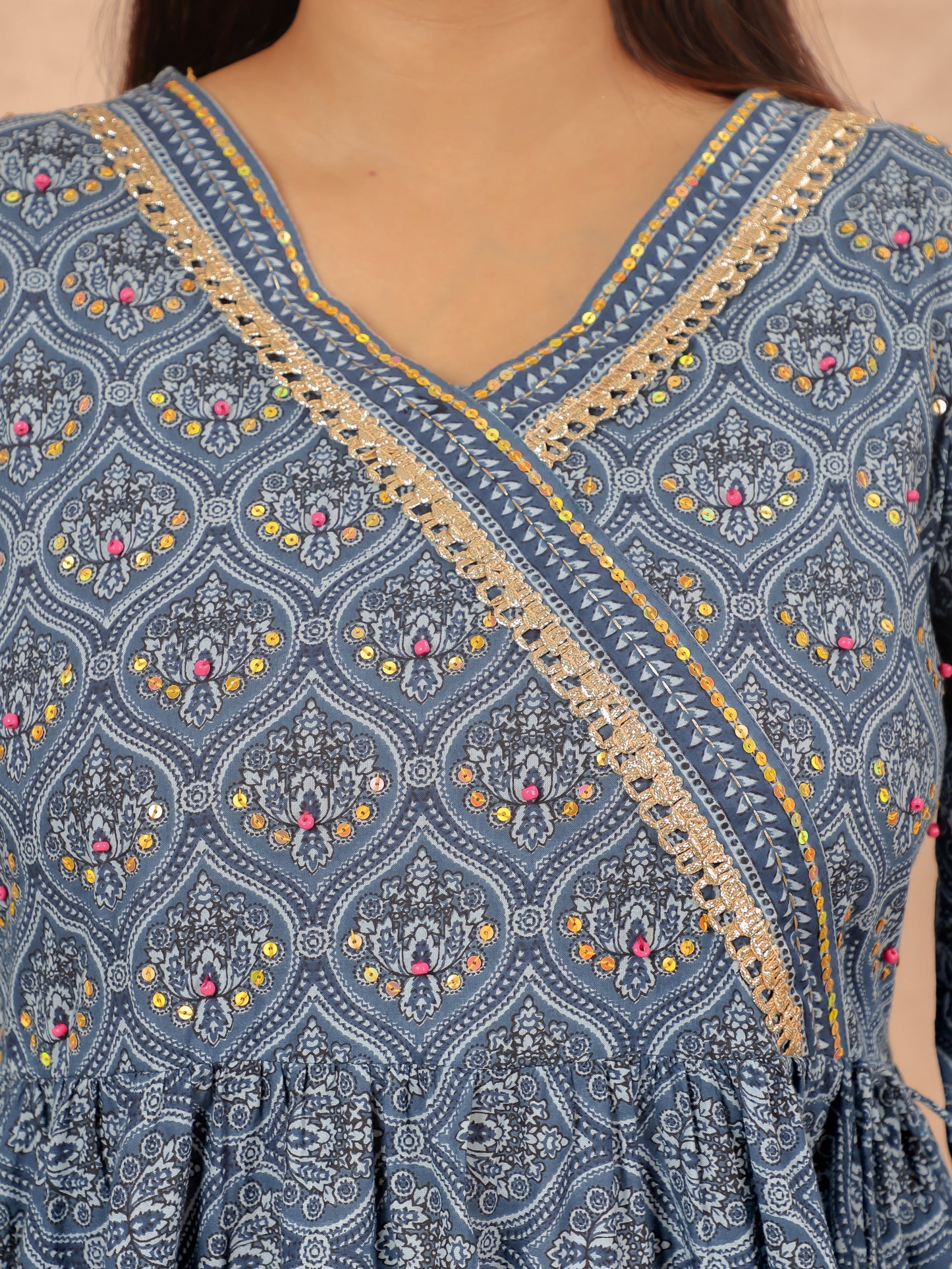 Soft Cotton Geometric Kurta