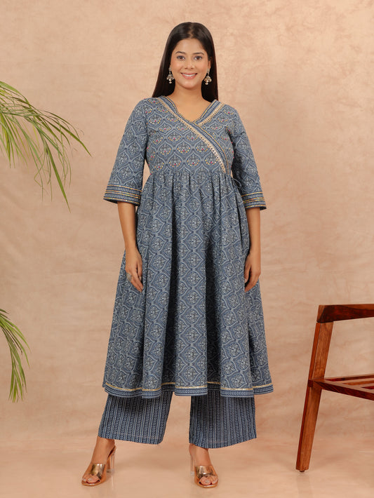 Soft Cotton Geometric Kurta