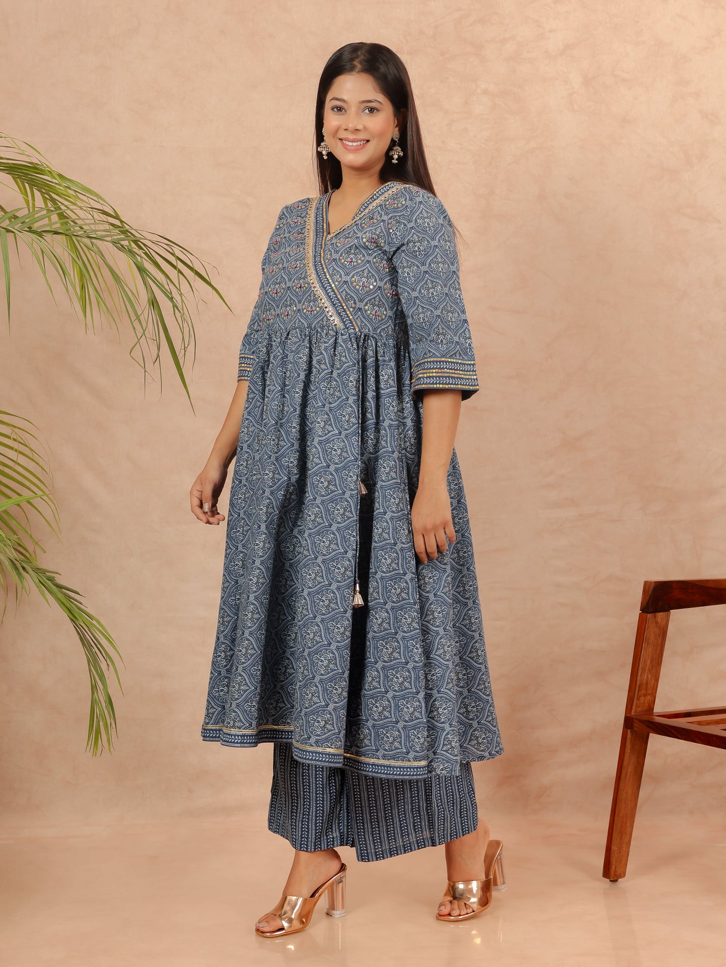 Soft Cotton Geometric Kurta