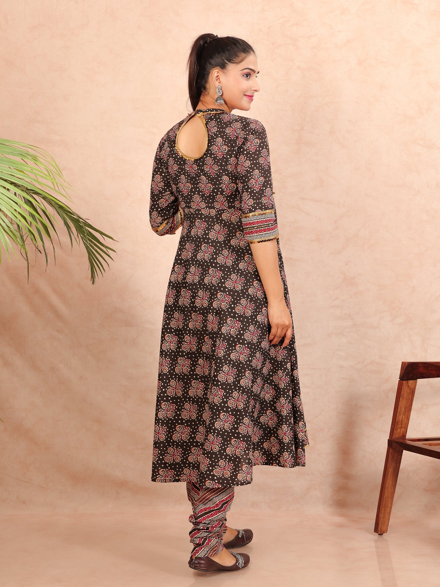 Floral Soft Cotton Flared Kurta