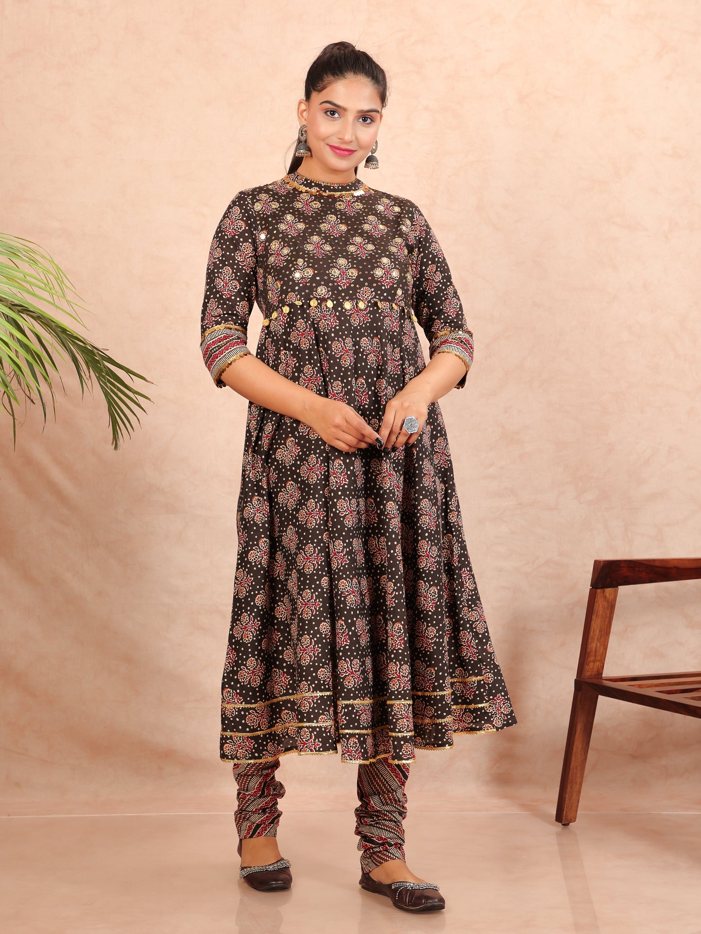 Floral Soft Cotton Flared Kurta