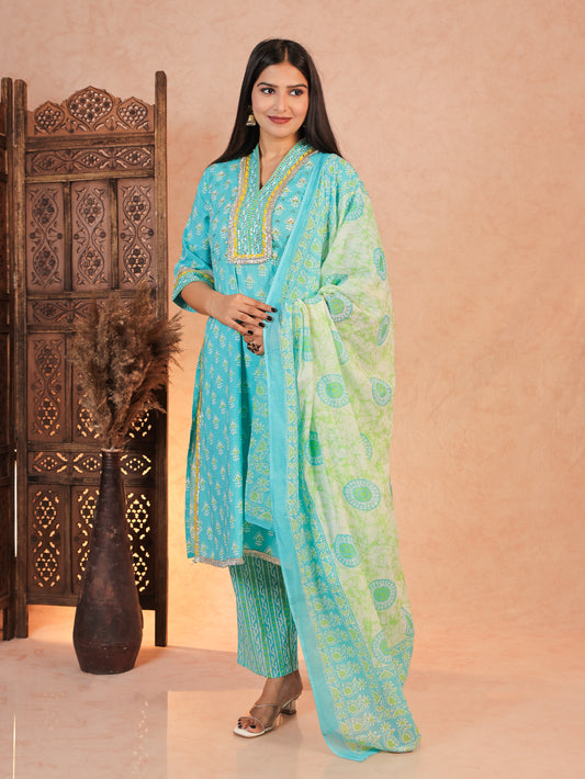 Ethnic Motif Voile Cotton Dupatta