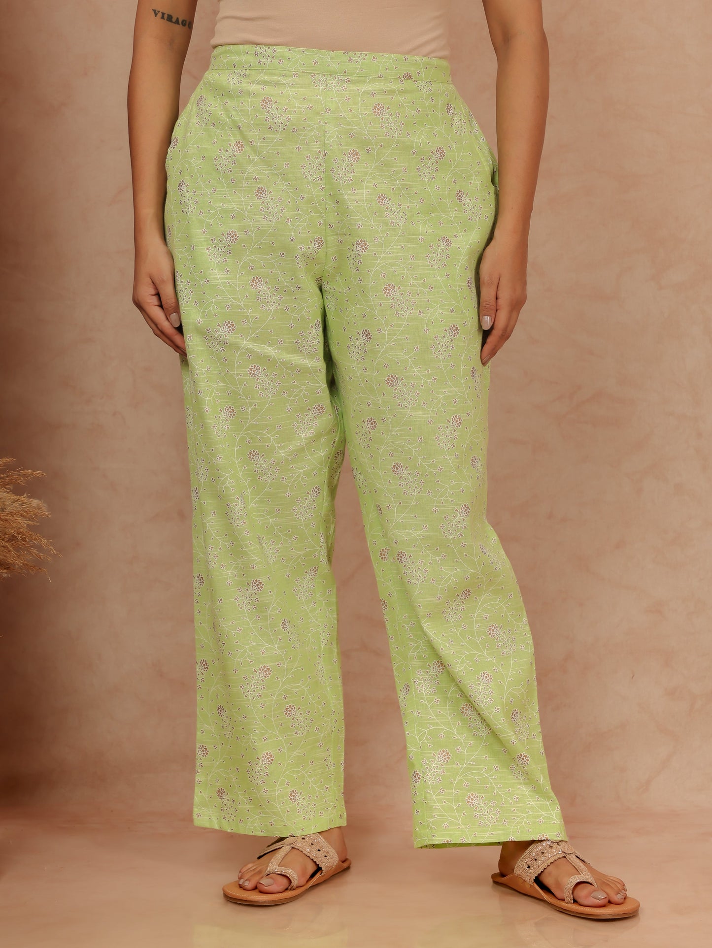 Blend Cotton Floral Pant