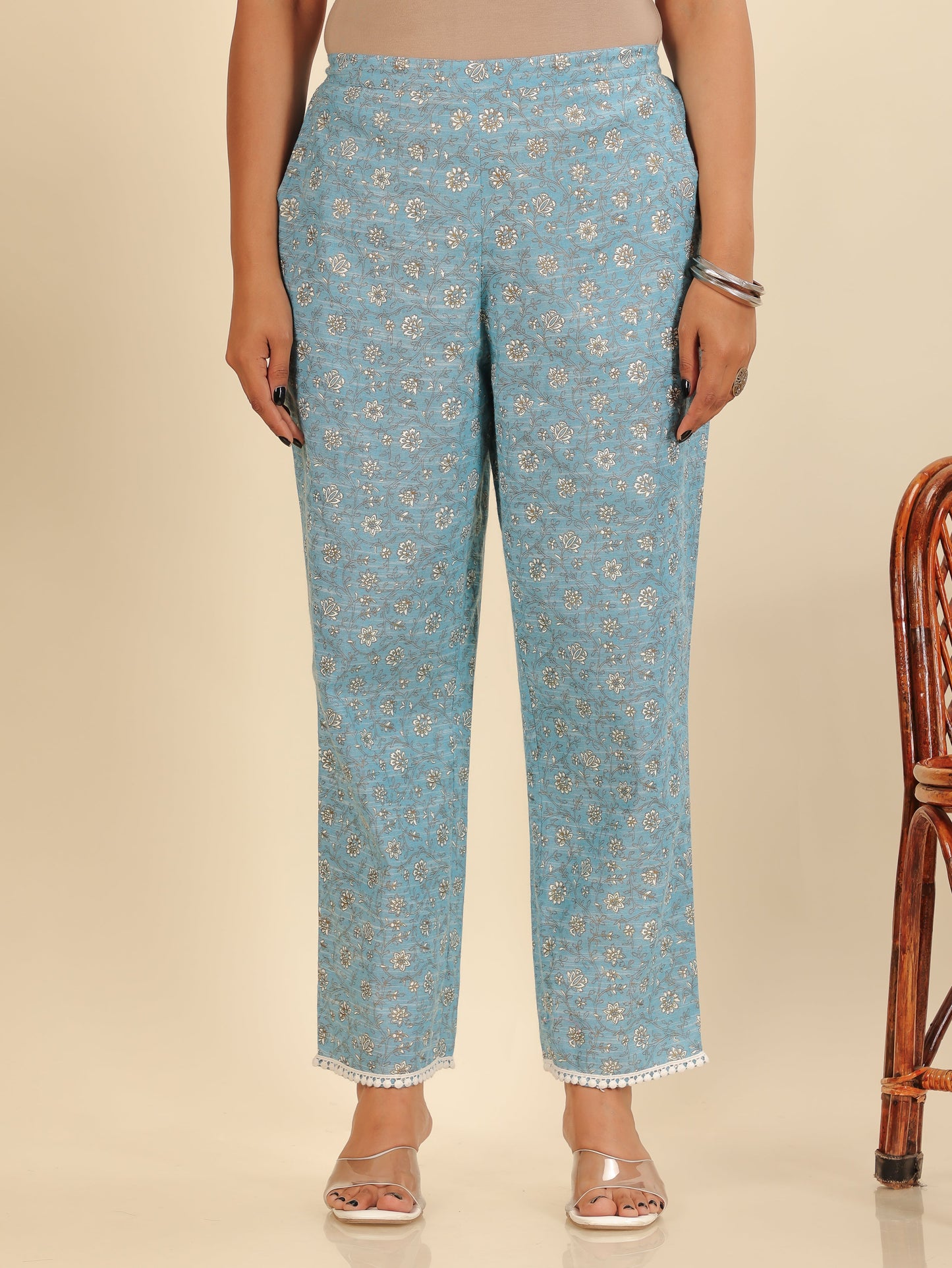 Blend Cotton Floral Pant