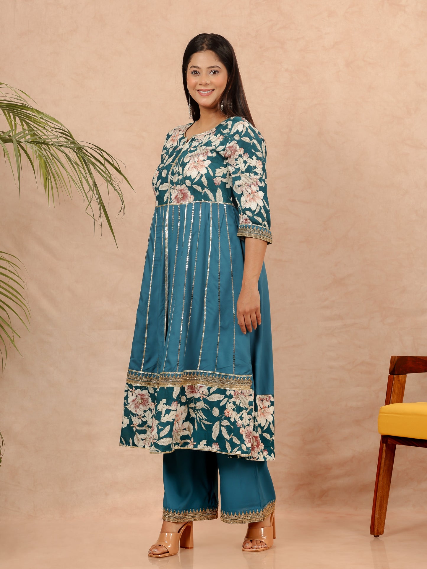 Floral Rayon Kurta