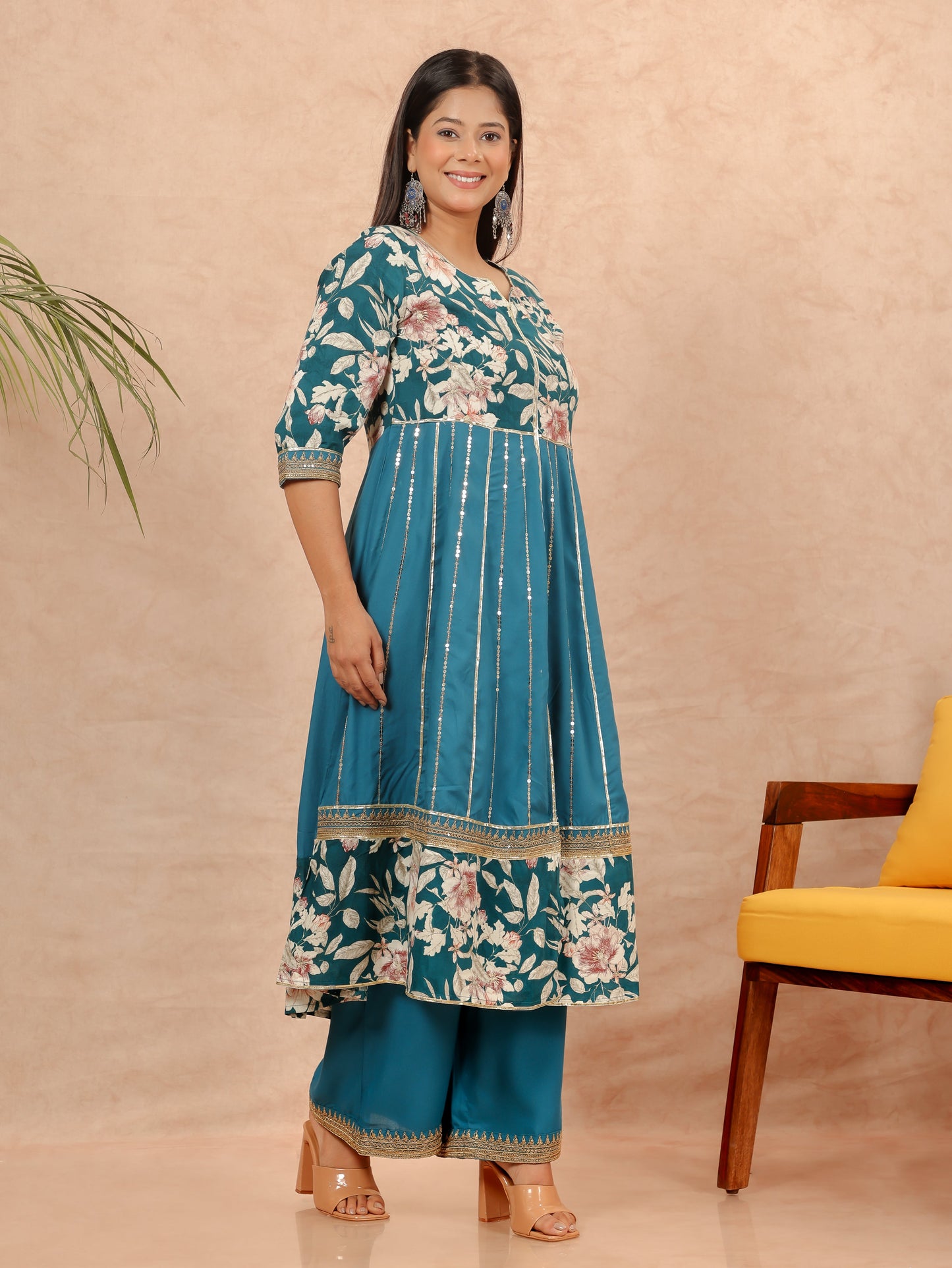 Floral Rayon Kurta