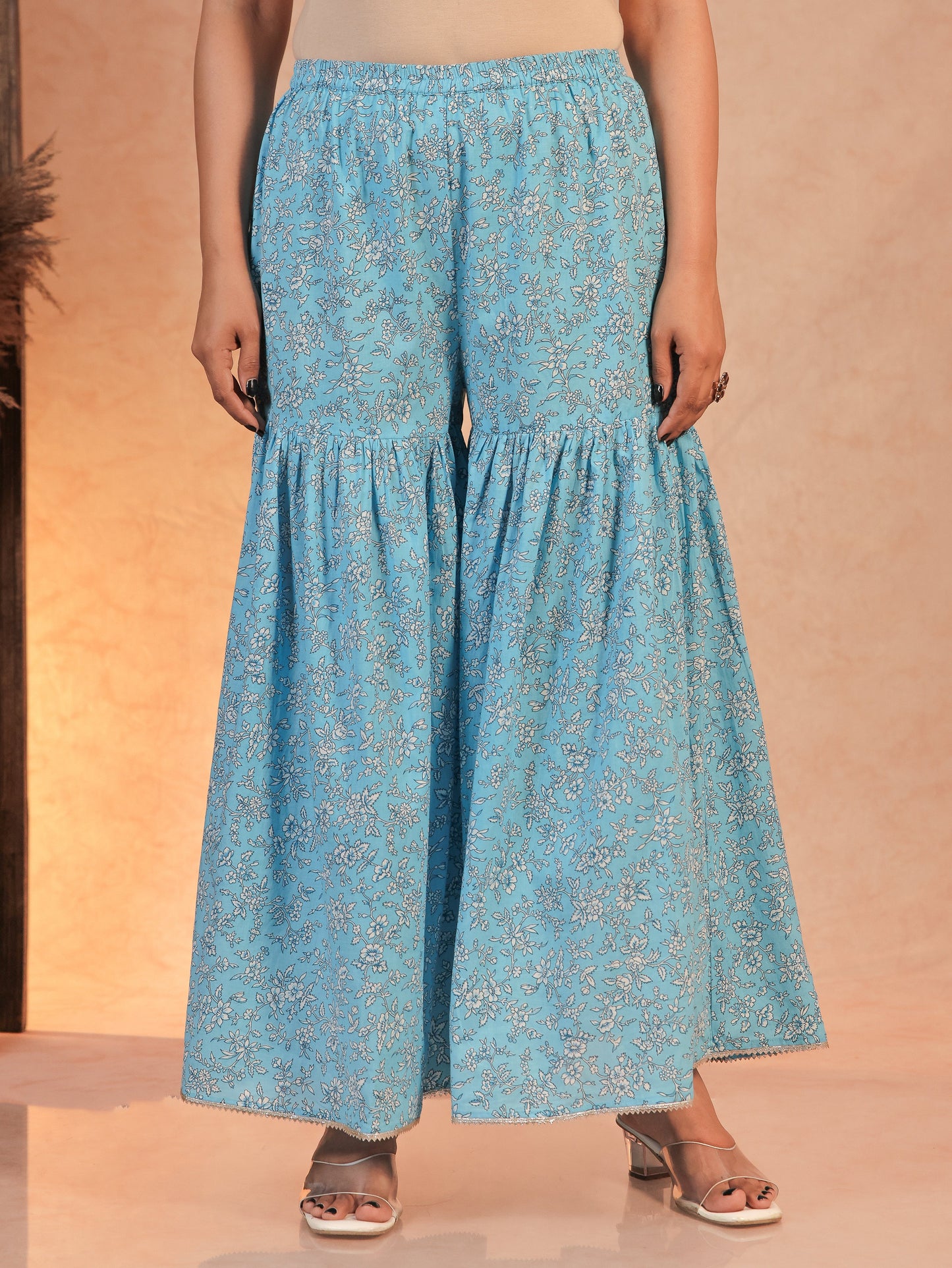 Soft Cotton Floral Sharara