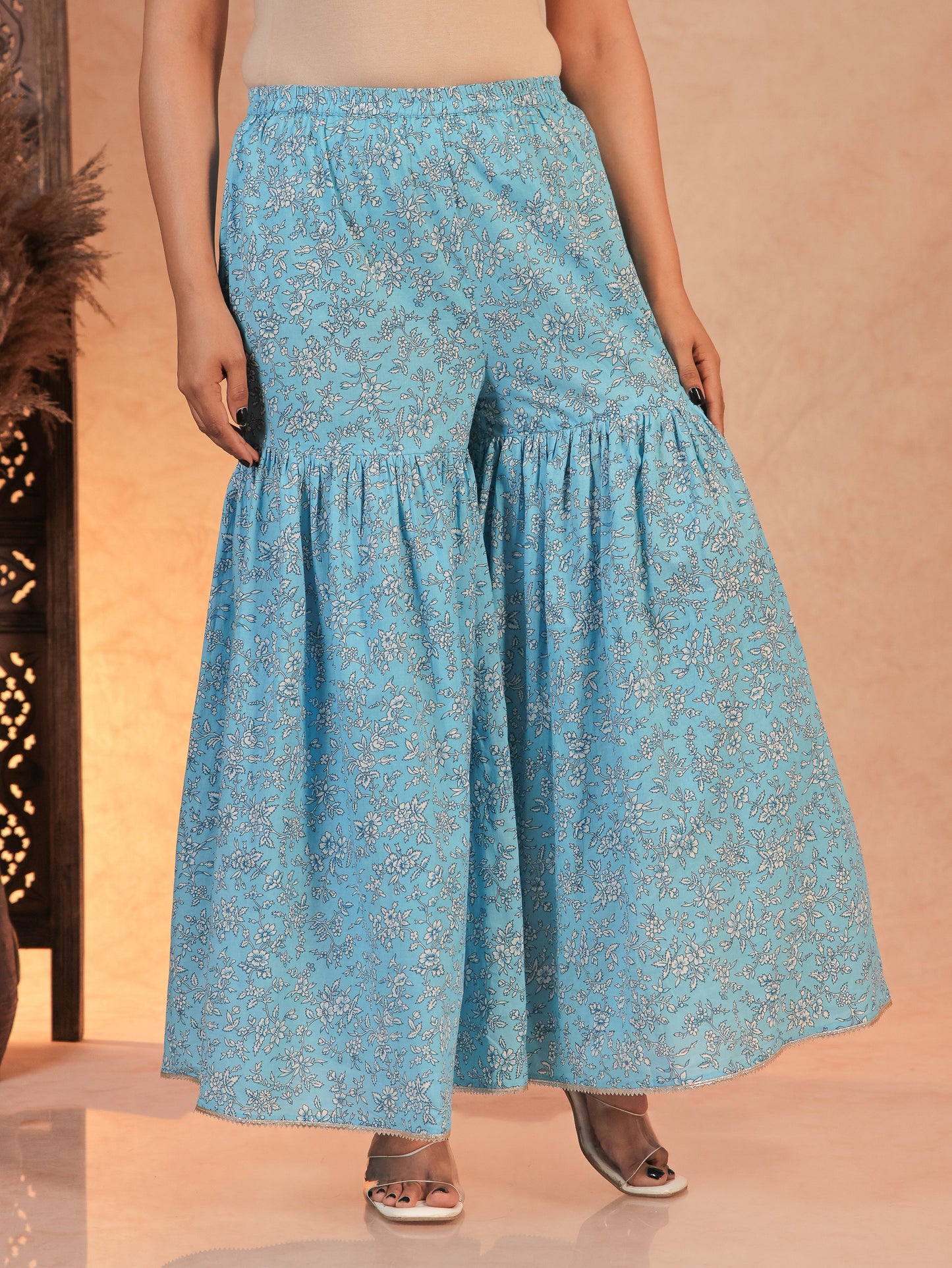 Soft Cotton Floral Sharara