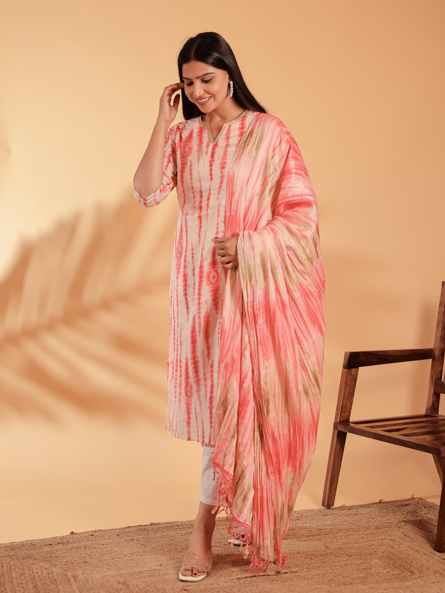 Chanderi Tie-Dye Dupatta