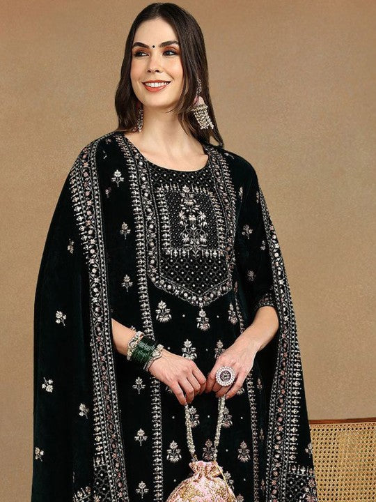 House of Pataudi Women Ethnic Motif Printed Straight Kurta