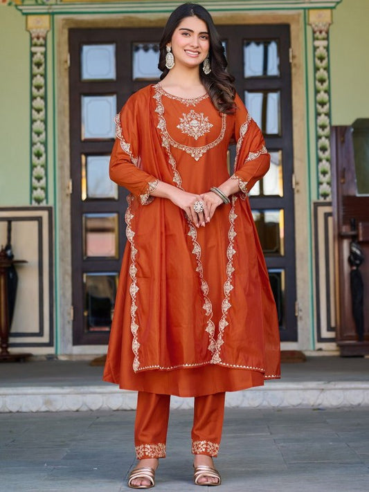 ASCIIBLUES Women Embroidered Regular Kurta