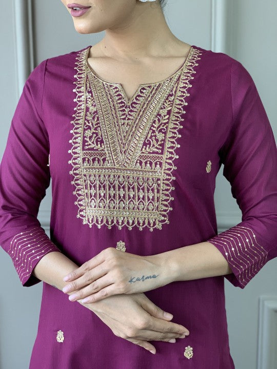 Kurta With Trousers & With Dupatta