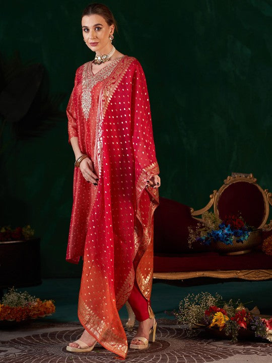 Anouk Women Bandhani Embroidered Kurta