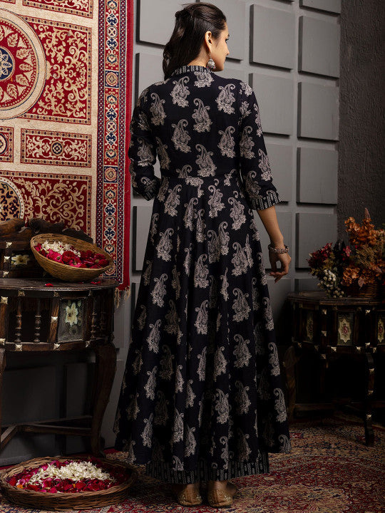 GULMOHAR JAIPUR Women Floral Printed Regular Pure Cotton Kurta with Palazzos & With Dupatta