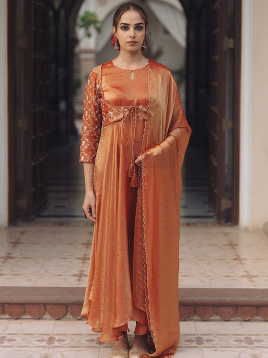 anayna Women Ethnic Motifs Embroidered Panelled Kurta