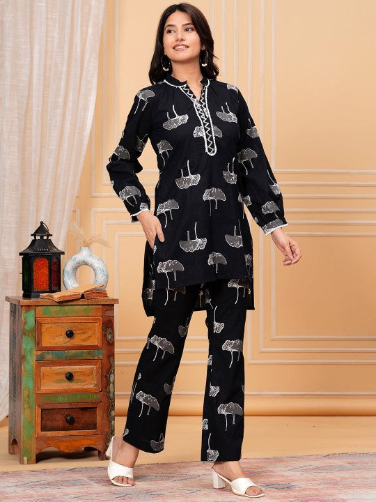Printed Pure Cotton Tunic & Trouser