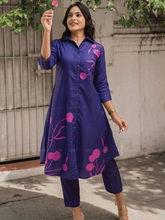 HAY Printed Shirt Collar Top With Trousers Co-Ords