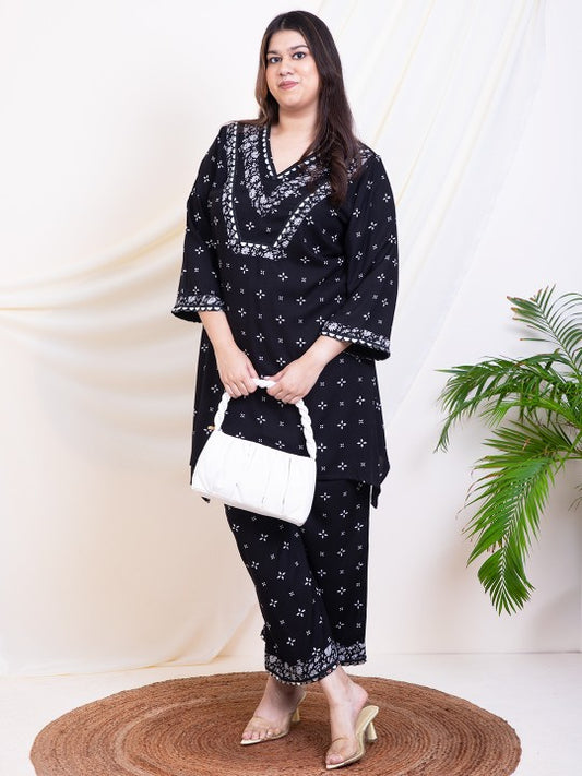 DEEBACO Printed Tunic With Palazzo Co-Ords