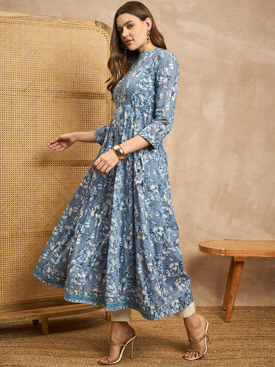 all about you Women Printed A-Line Ethnic Dresses
